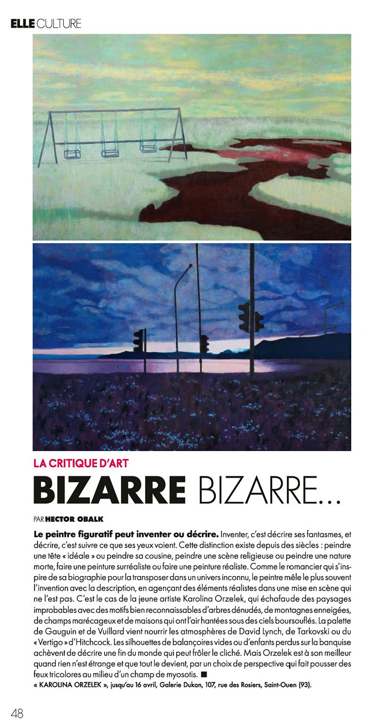 "Bizarre bizarre..", Hector Obalk, Elle, April 9, 2018