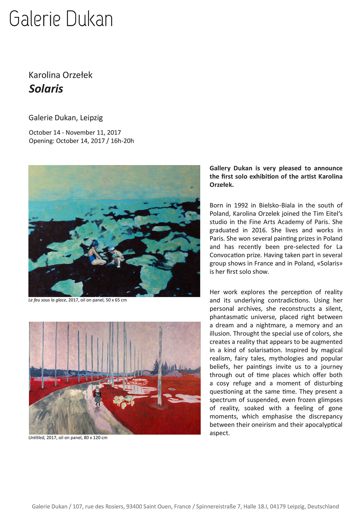"Press release, "Solaris"", October 14, 2017