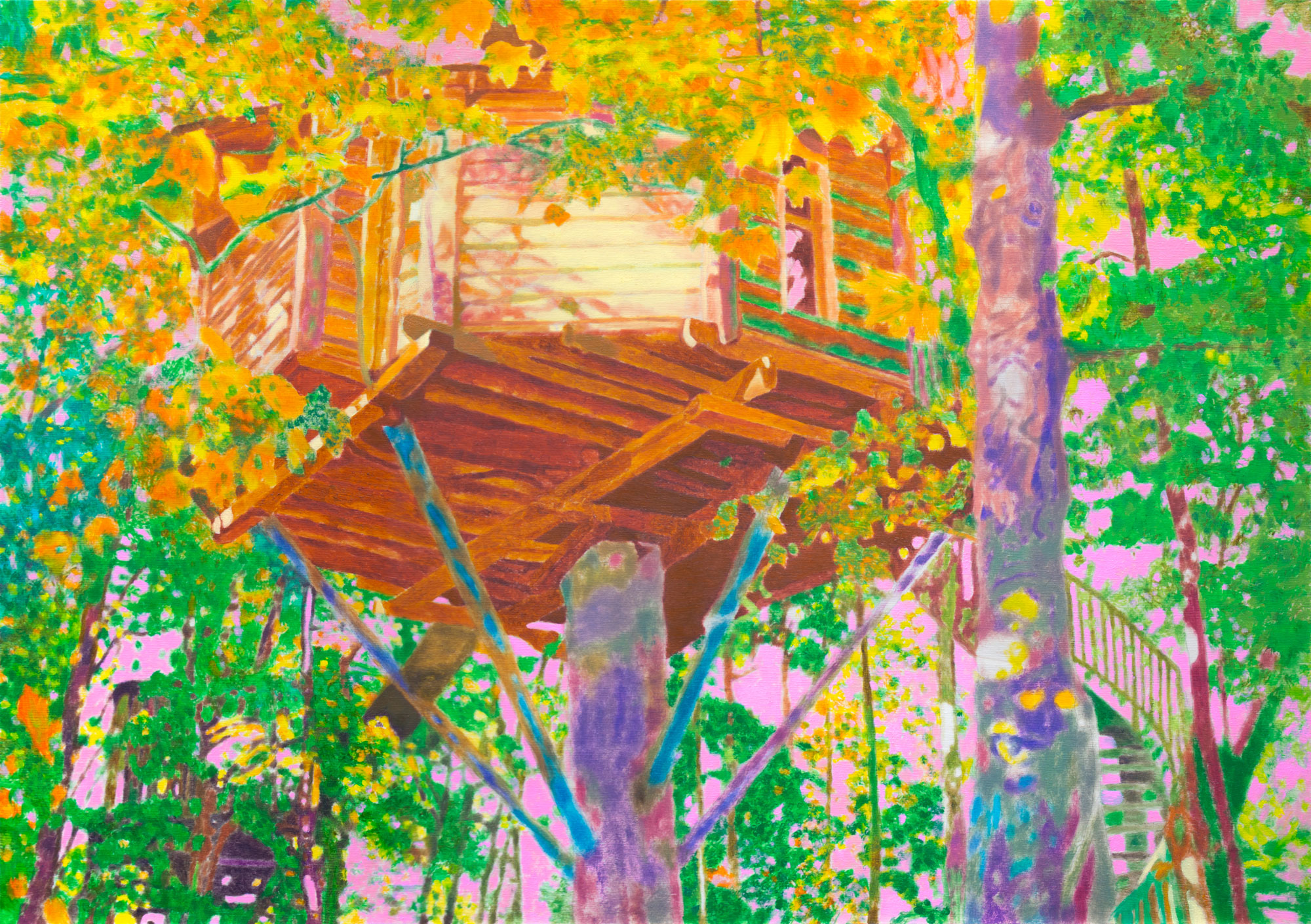Karolina Orzełek, "The nest", 2022, 71 x 50 cm, oil on panel