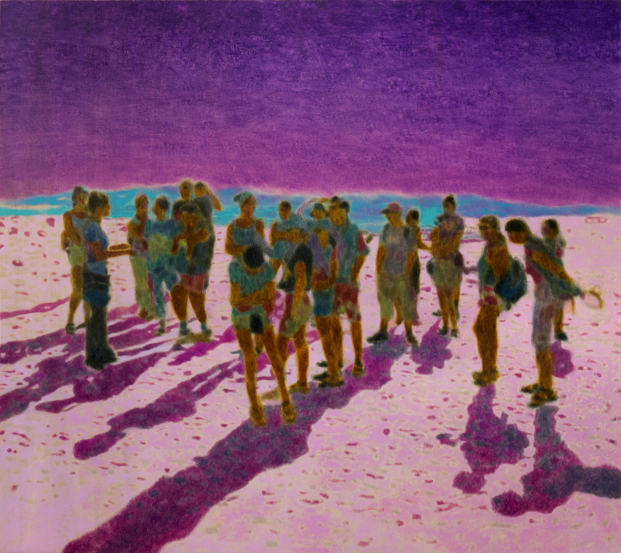 Karolina Orzełek, "Sky safari", 2021, 56 x 50 cm, oil on panel