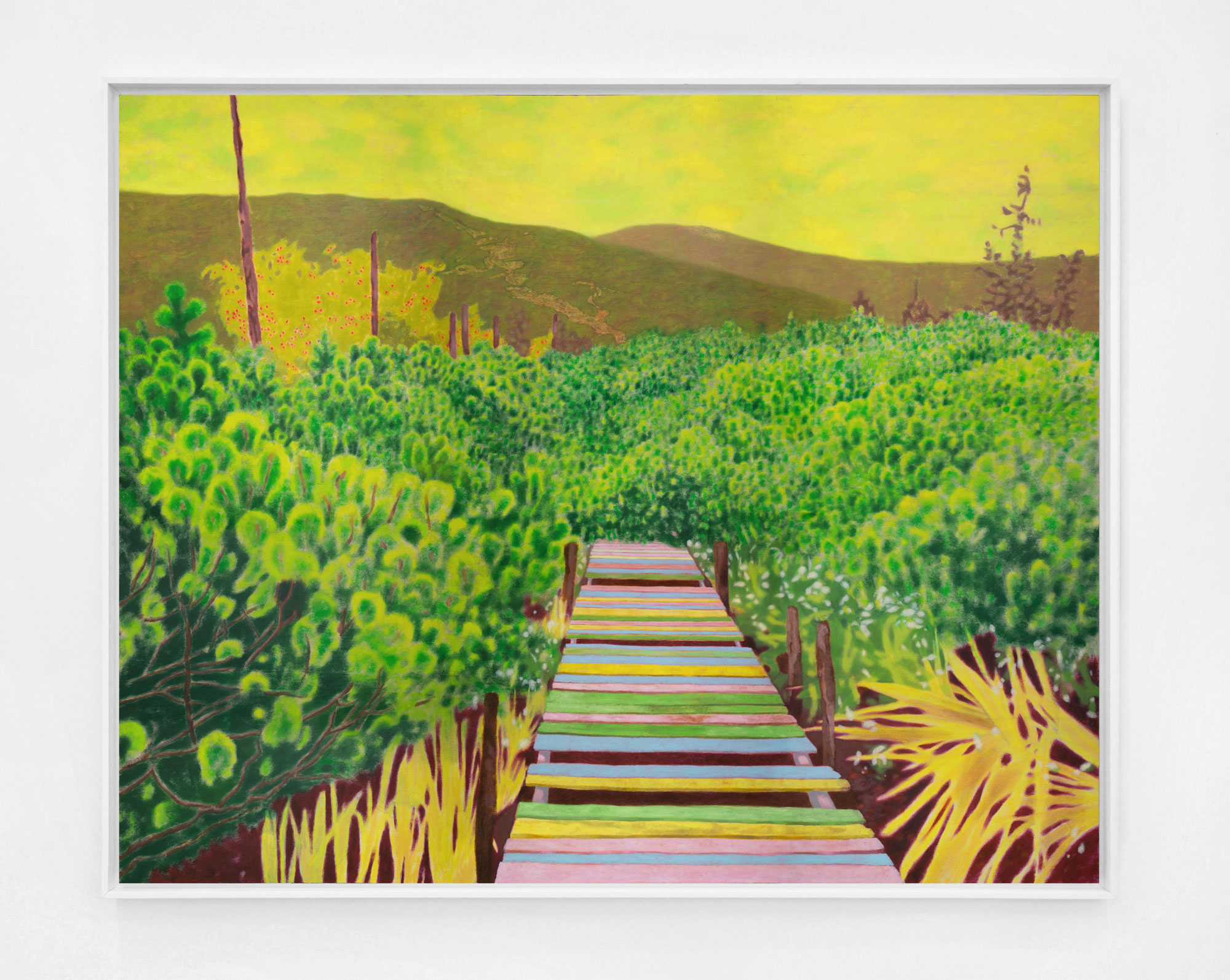 Karolina Orzełek, "Hedgerow", 2020, 162 x 130 cm, oil on panel