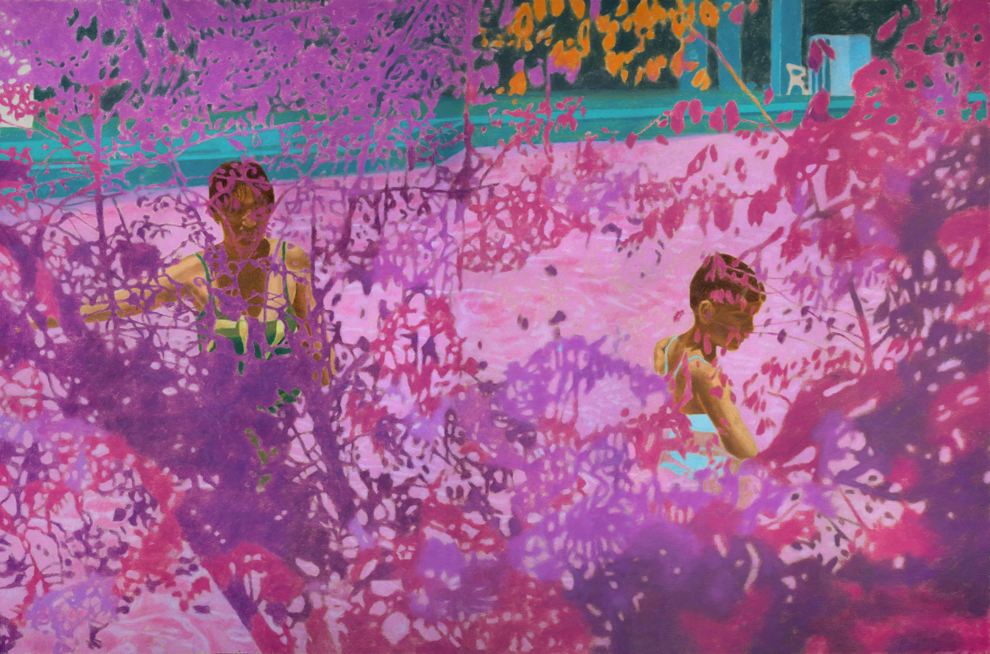 Karolina Orzełek, "Le petit bain", 2020, 120 x 80 cm, oil on panel