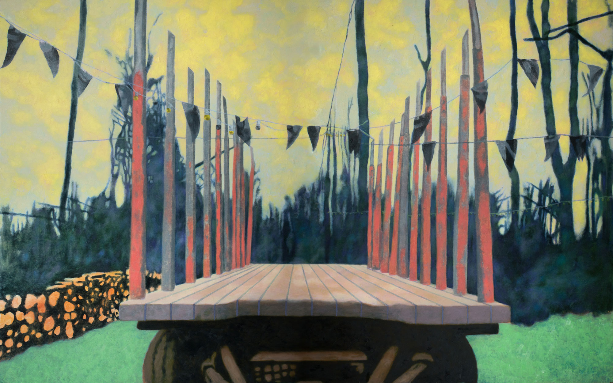 Karolina Orzełek, "Trap II", 2019, 120 x 75 cm, oil on panel