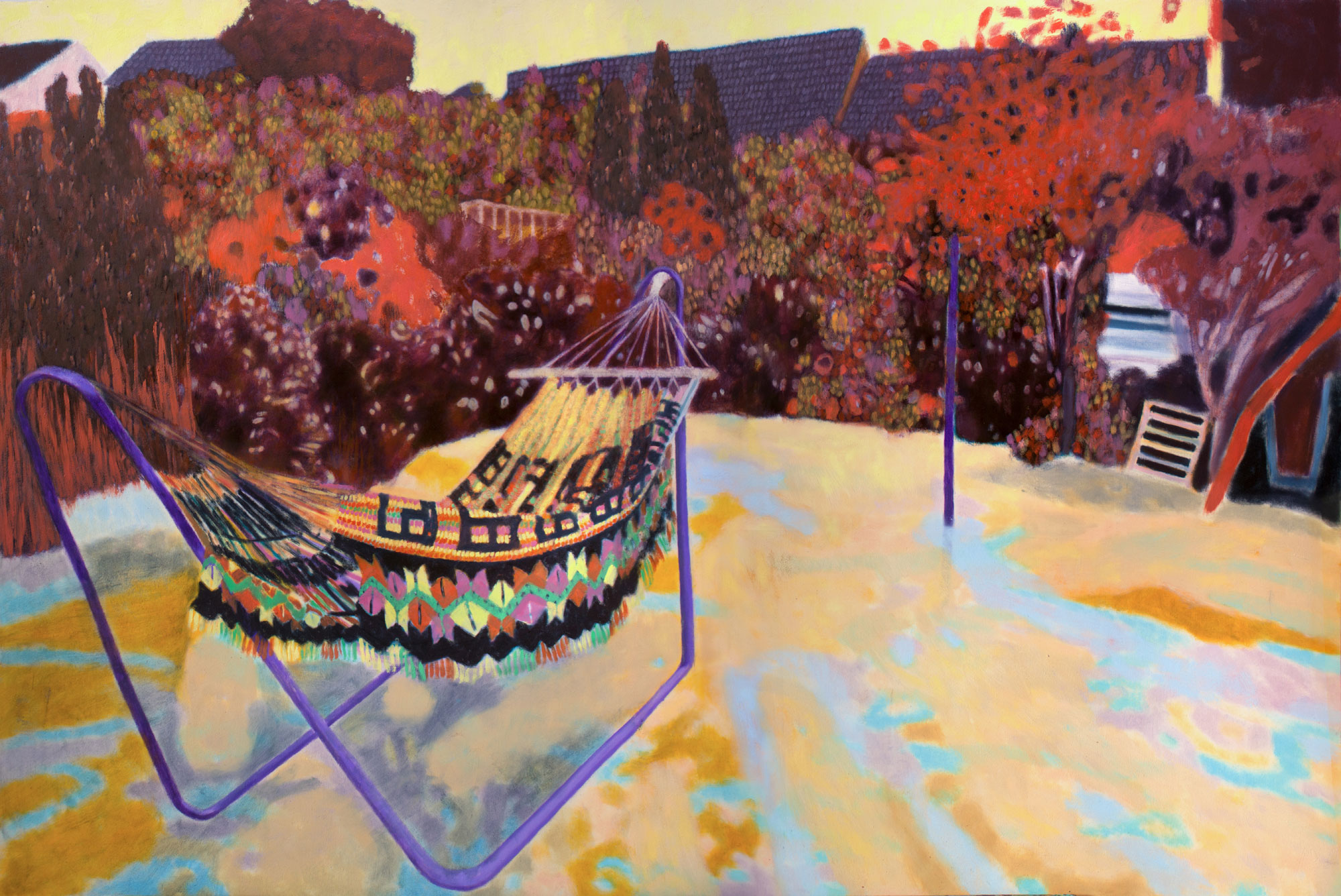 Karolina Orzełek, "Backyard IV", 2019, 120 x 80 cm, oil on panel