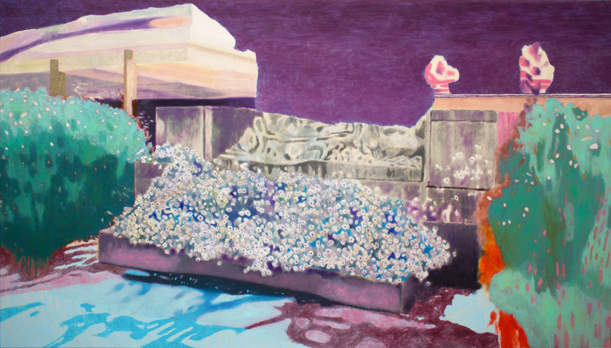 Karolina Orzełek, "Bouquet", 2019, 140 x 80 cm, oil on panel
