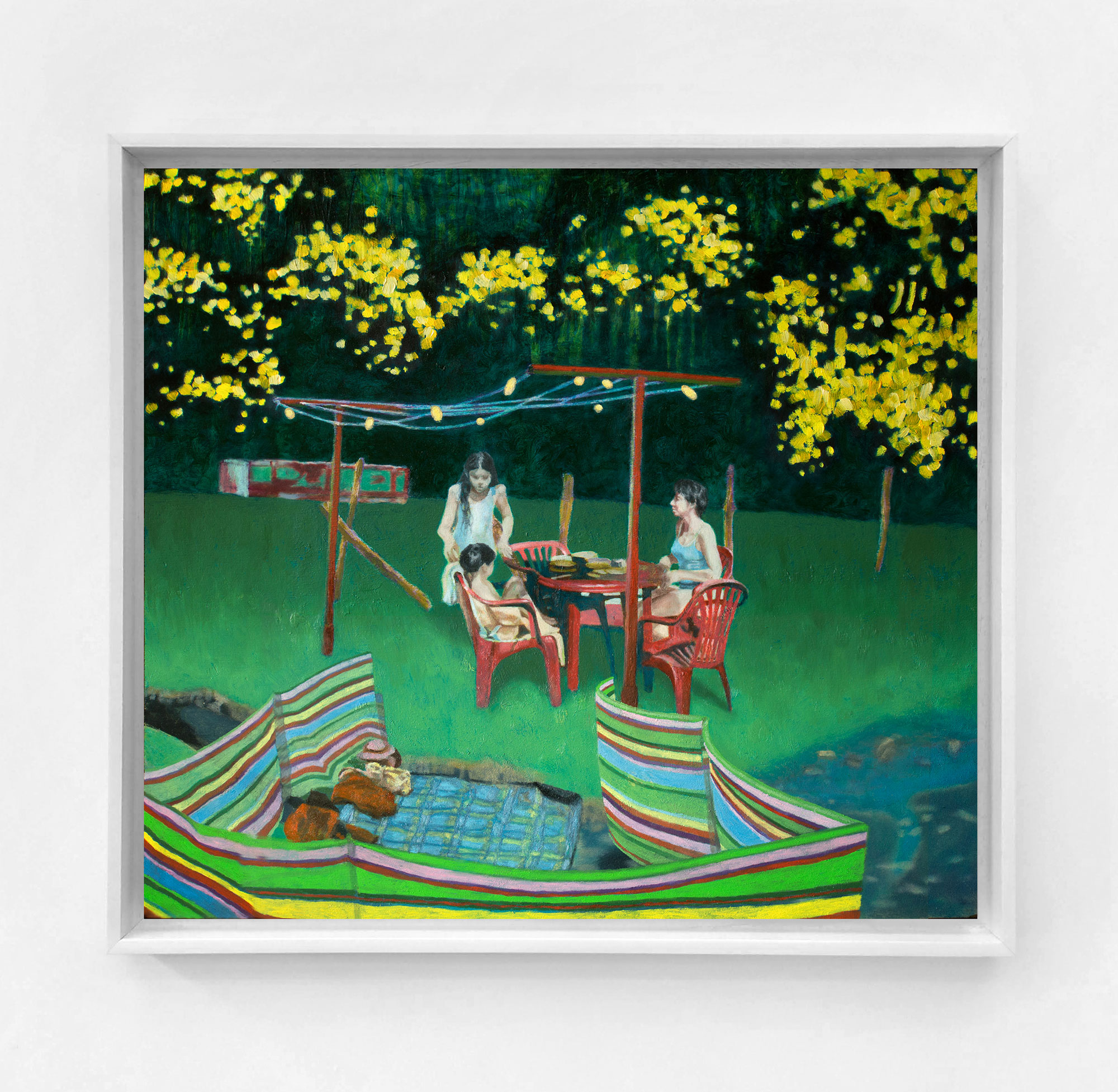 Karolina Orzełek, "Backyard III", 2019, 46 x 41 cm, oil on panel