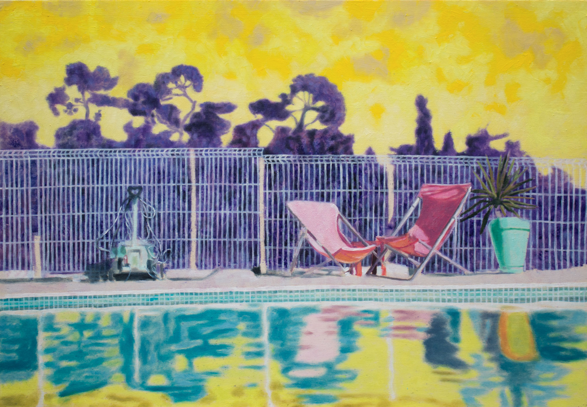 Karolina Orzełek, "Down by the water III", 2019, 65 x 45 cm, oil on panel