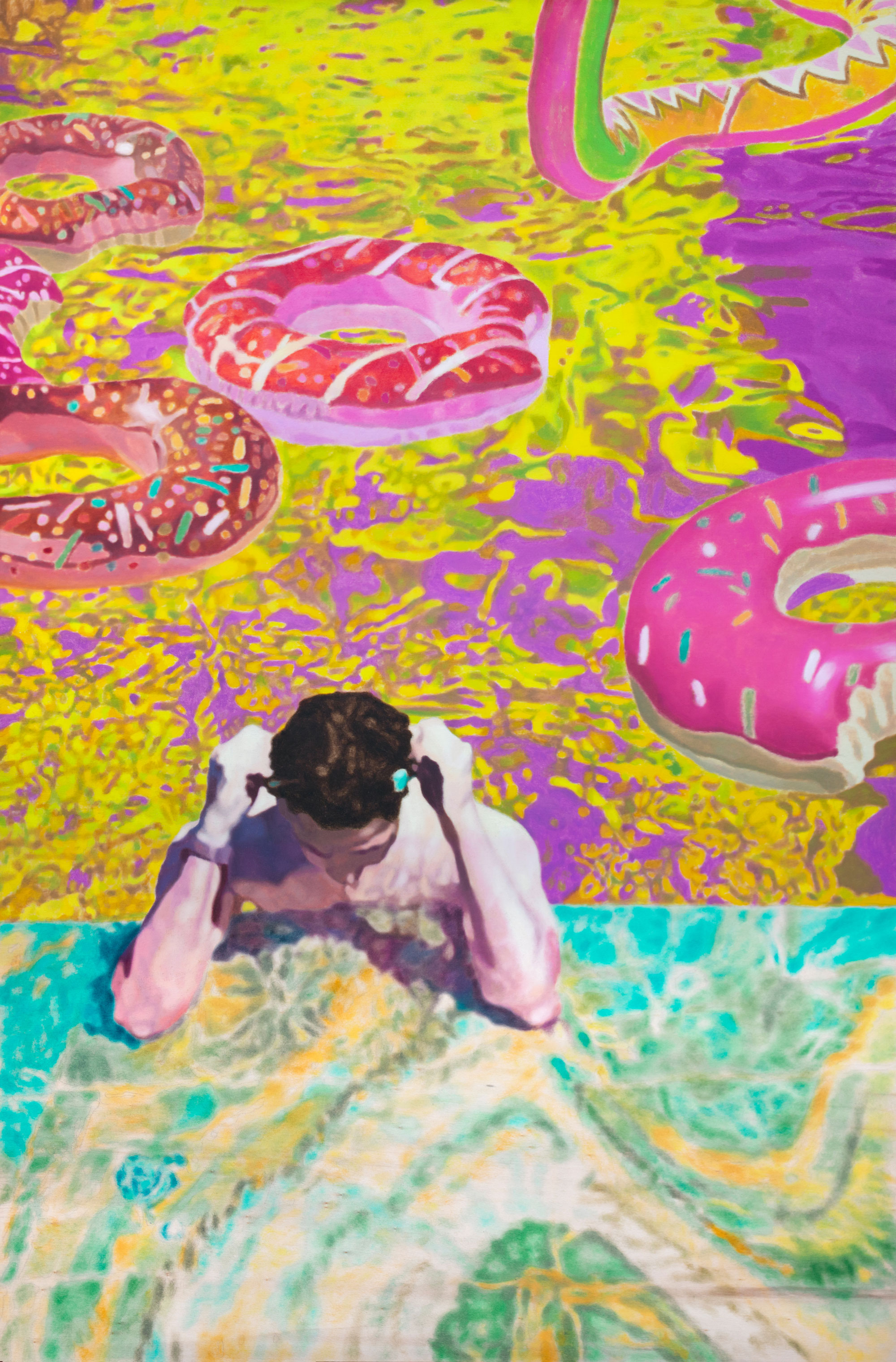 Karolina Orzełek, "Reflection", 2022, 80 x 120 cm, oil on panel